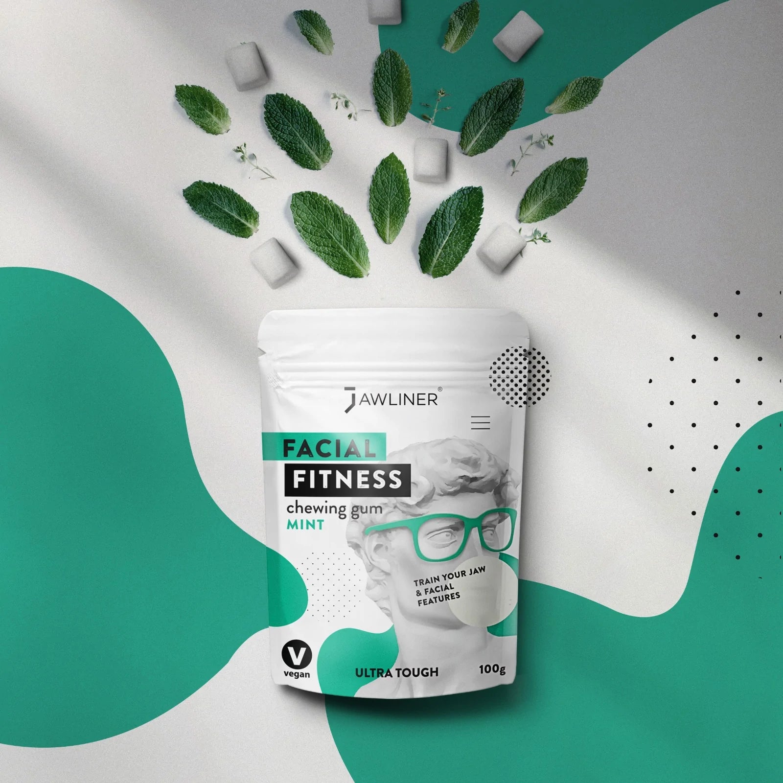 Jawliner® Fitness Chewing Gum Mint Facial Muscle Trainer Jawliner® Fitness Chewing Gum Mint Facial Muscle Trainer