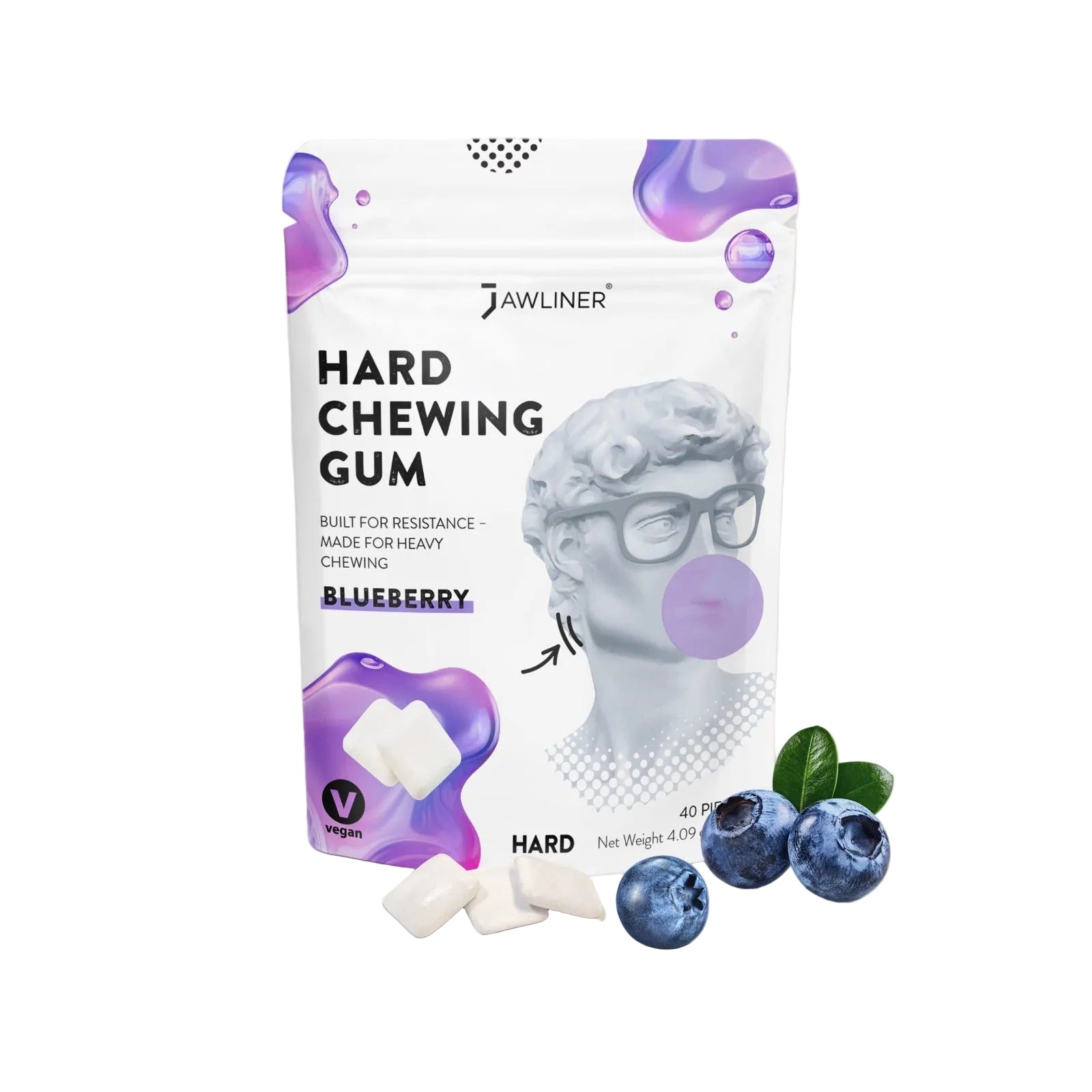 JAWLINER®-Fitness-Kauwgom-Blueberry-Extra-Hard